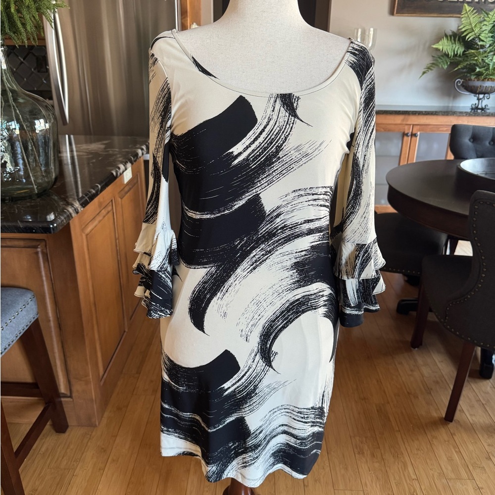 Elegant Black and White Women's Dress